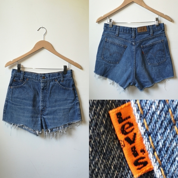 Levi's Pants - Vintage 80's Levi's orange tab denim shorts
